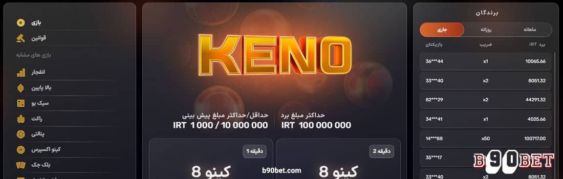   بازی کینو در سایت شرزط بندی بت فا